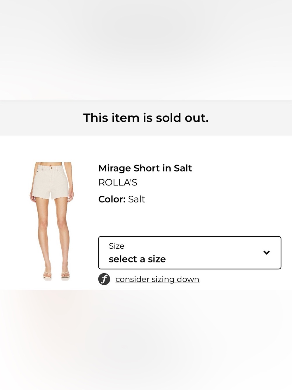 ROLLA'S Mirage Short in Salt Neutral